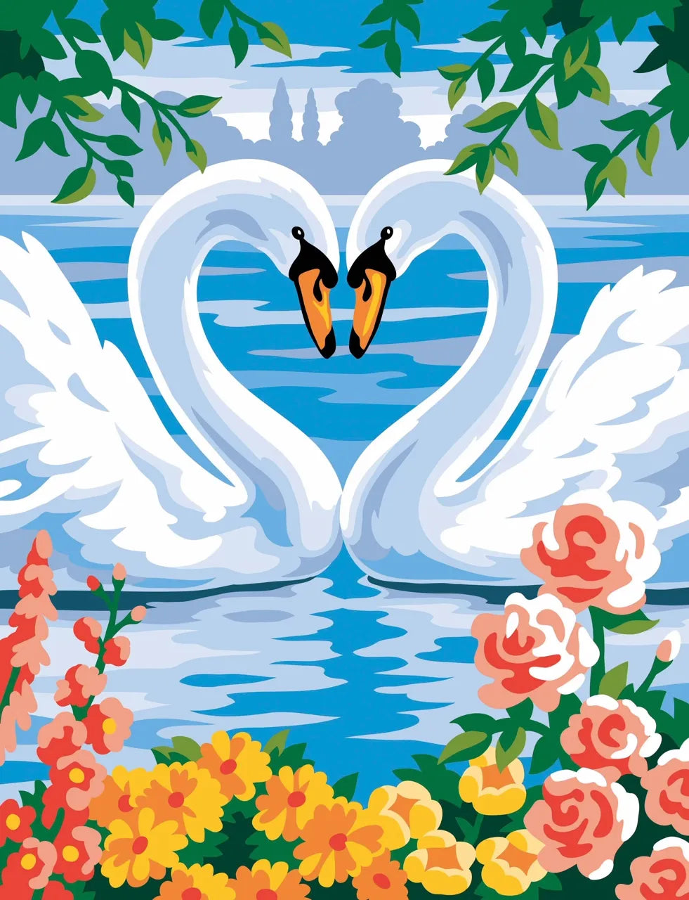 Junior Painting By Numbers Swans