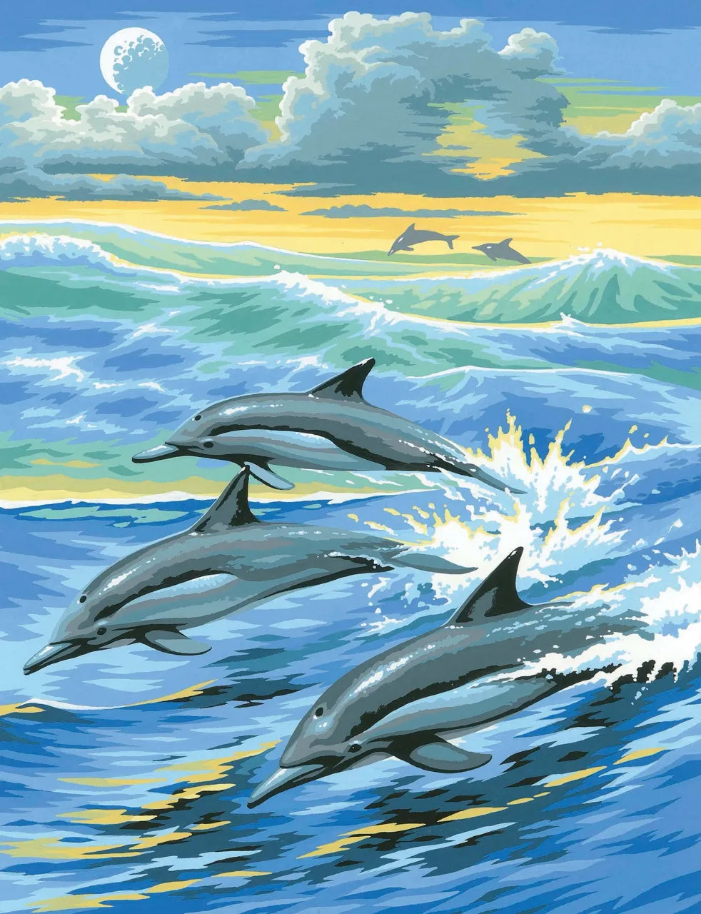 Junior Painting By Numbers Dolphins