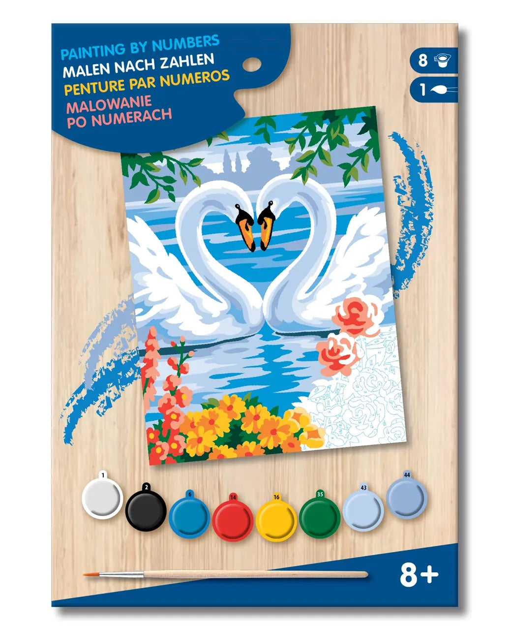 Junior Painting By Numbers Swans