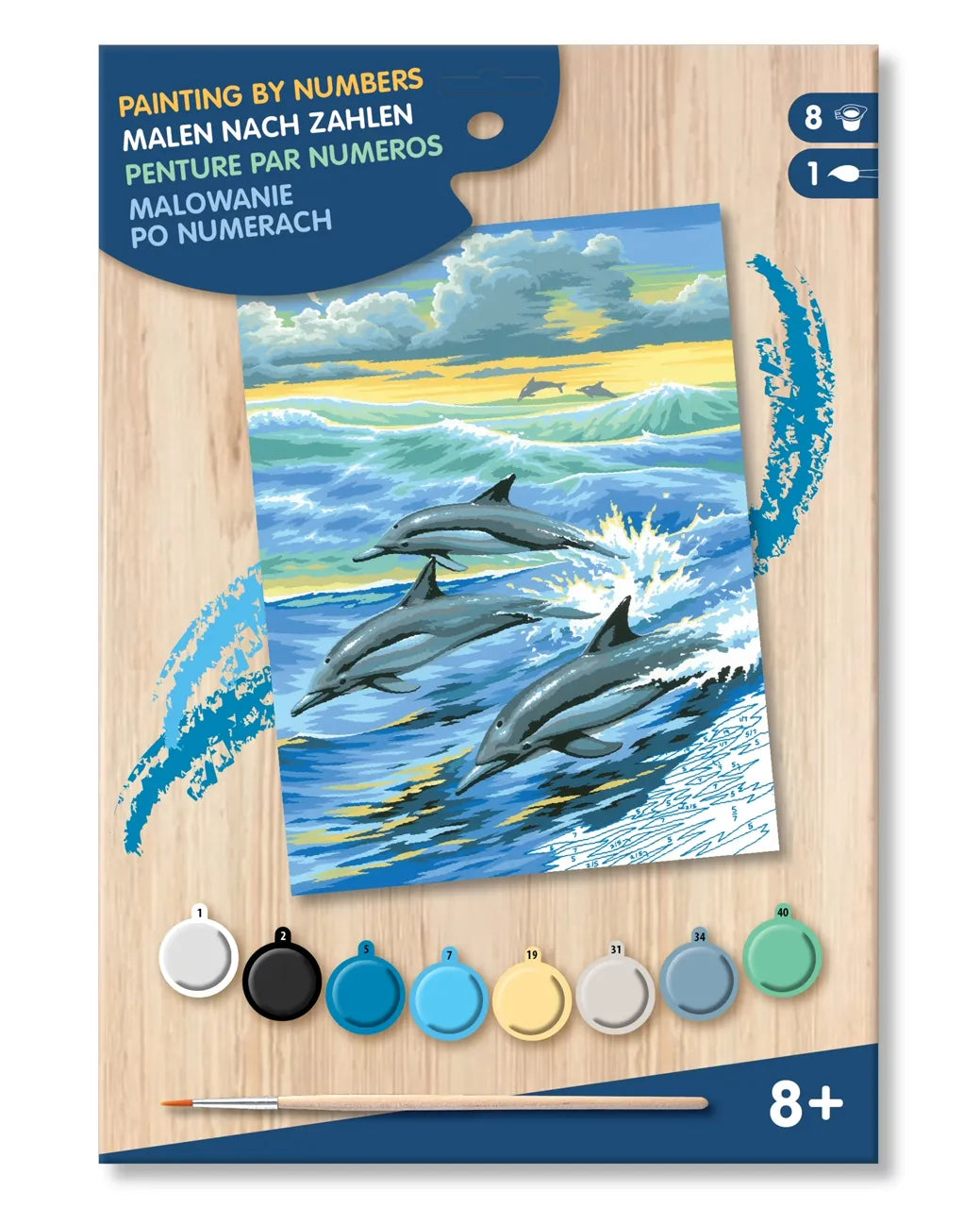 Junior Painting By Numbers Dolphins