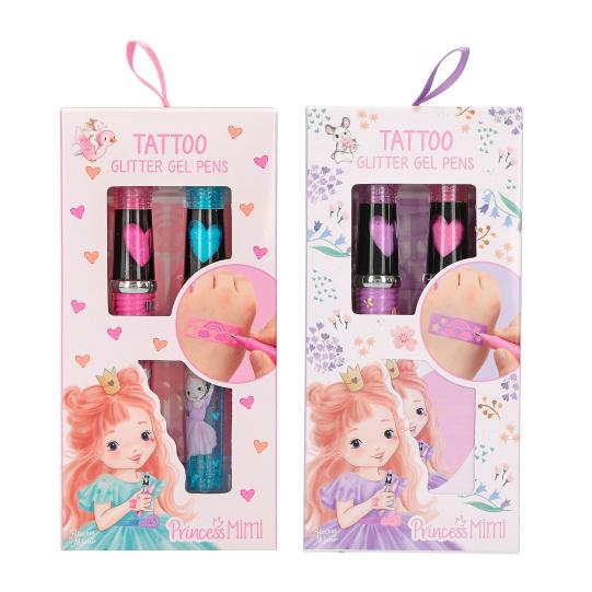 Princess Mimi Tattoo Glitter Gel Pens Assortment