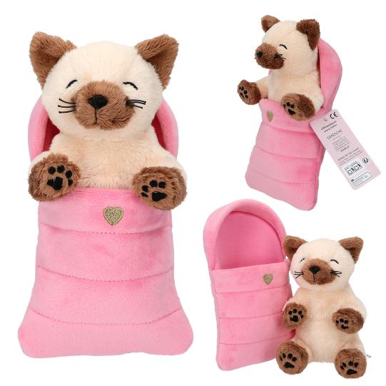 TOPModel Plush Cat in Sleeping Bag Soft Toy
