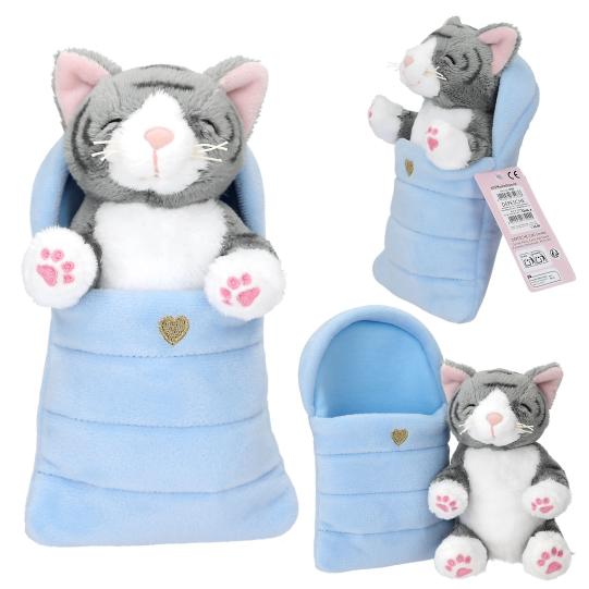 TOPModel Plush Cat in Sleeping Bag Soft Toy