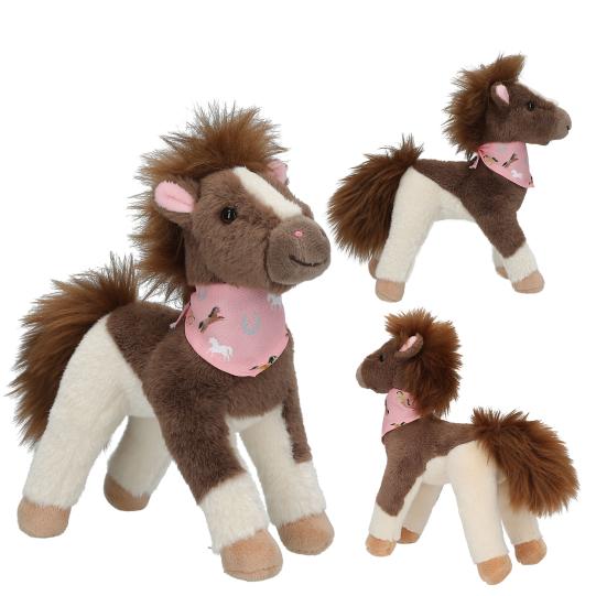 Miss Melody Plush Horse Brown White 18 cm