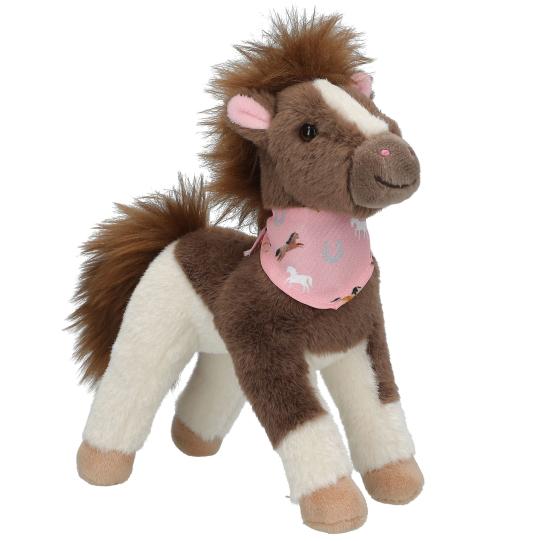 Miss Melody Plush Horse Brown White 18 cm