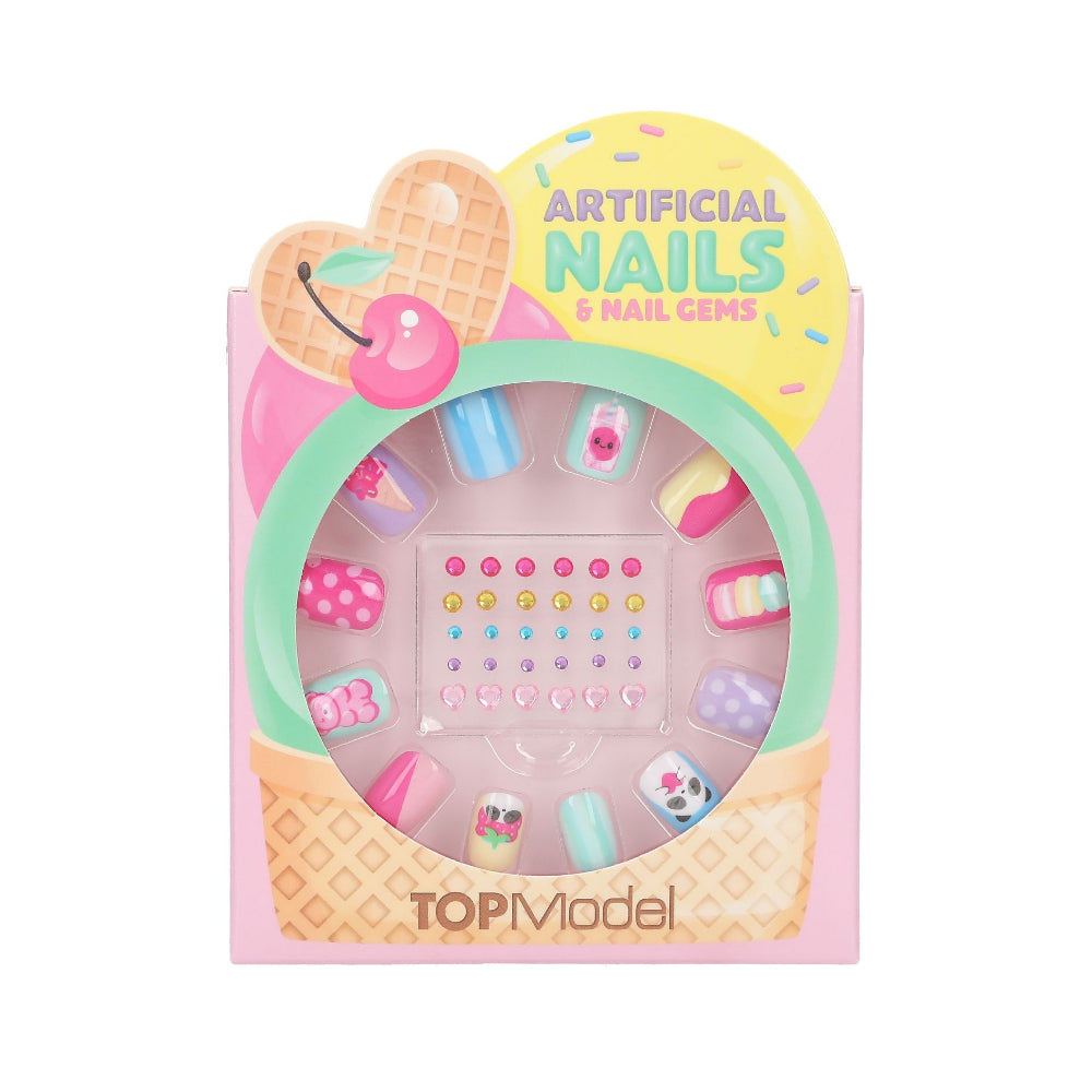 TOPModel Artificial Nails And Deco Stone Set CANDY GLAM
