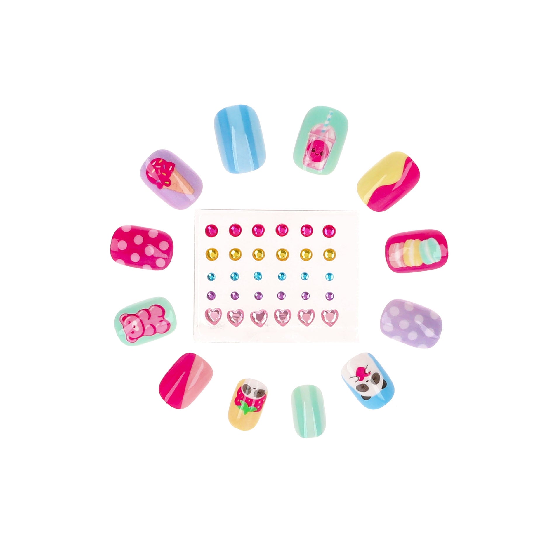 TOPModel Artificial Nails And Deco Stone Set CANDY GLAM