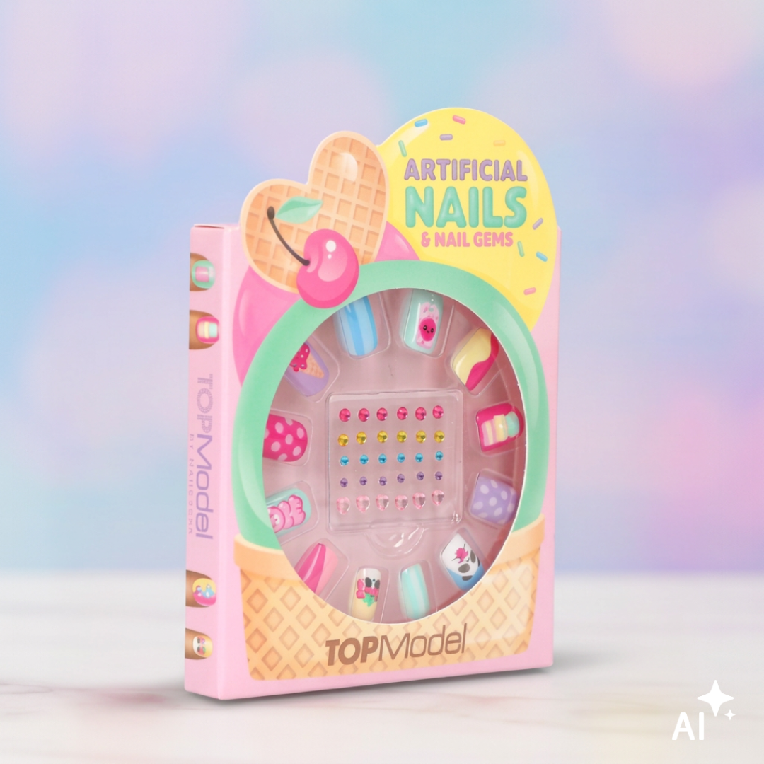 TOPModel Artificial Nails And Deco Stone Set CANDY GLAM