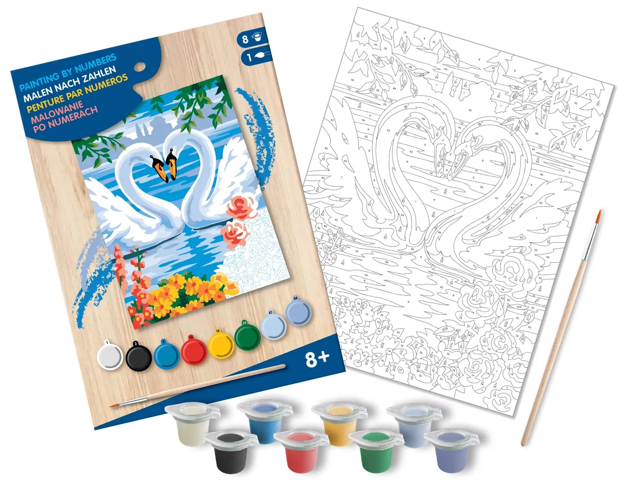 Junior Painting By Numbers Swans