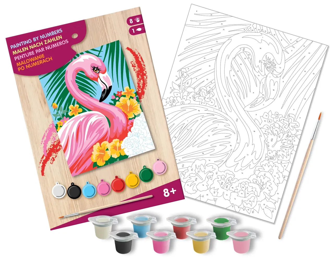 Junior Painting By Numbers Flamingo