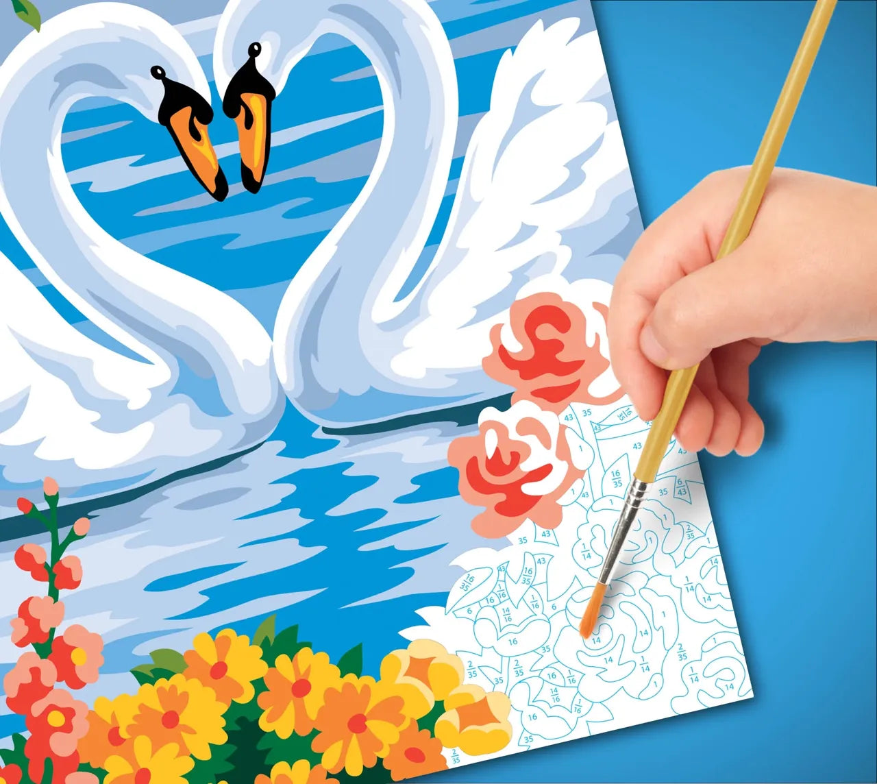 Junior Painting By Numbers Swans