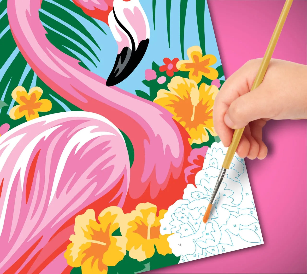 Junior Painting By Numbers Flamingo