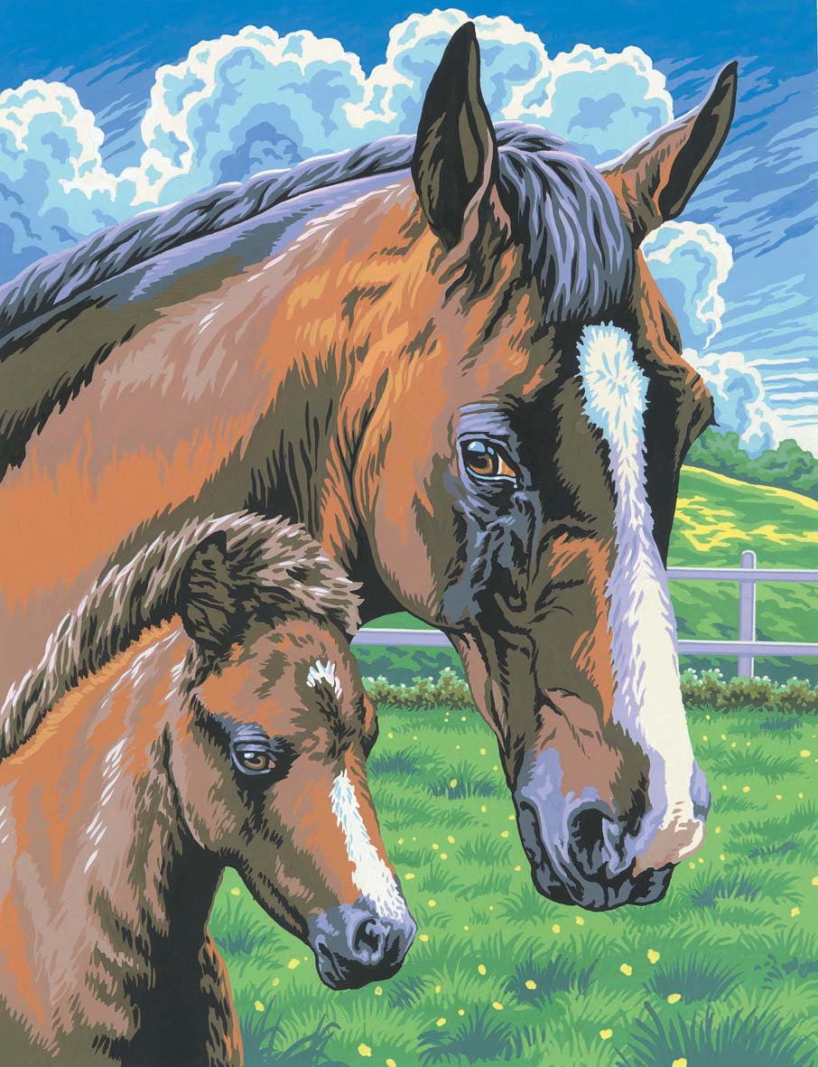 Junior Painting By Numbers Horse and Foal