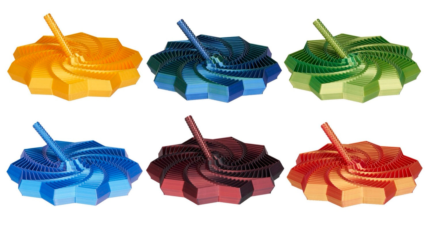 3D Printed Hexagon Spinner Fidget Toy 12cm 6 Asst
