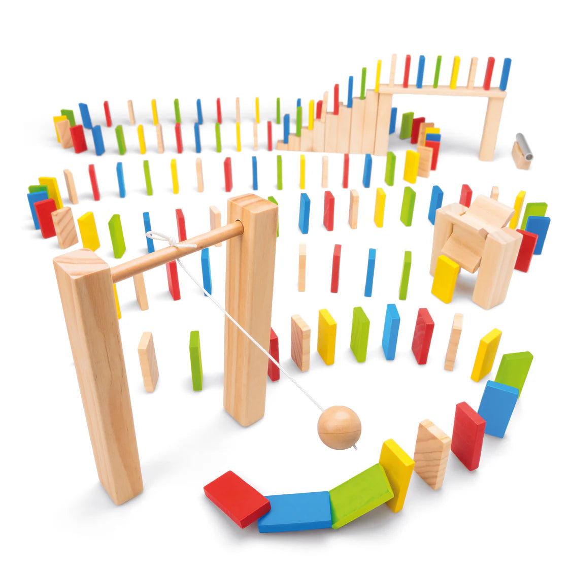 Wooden Domino Race