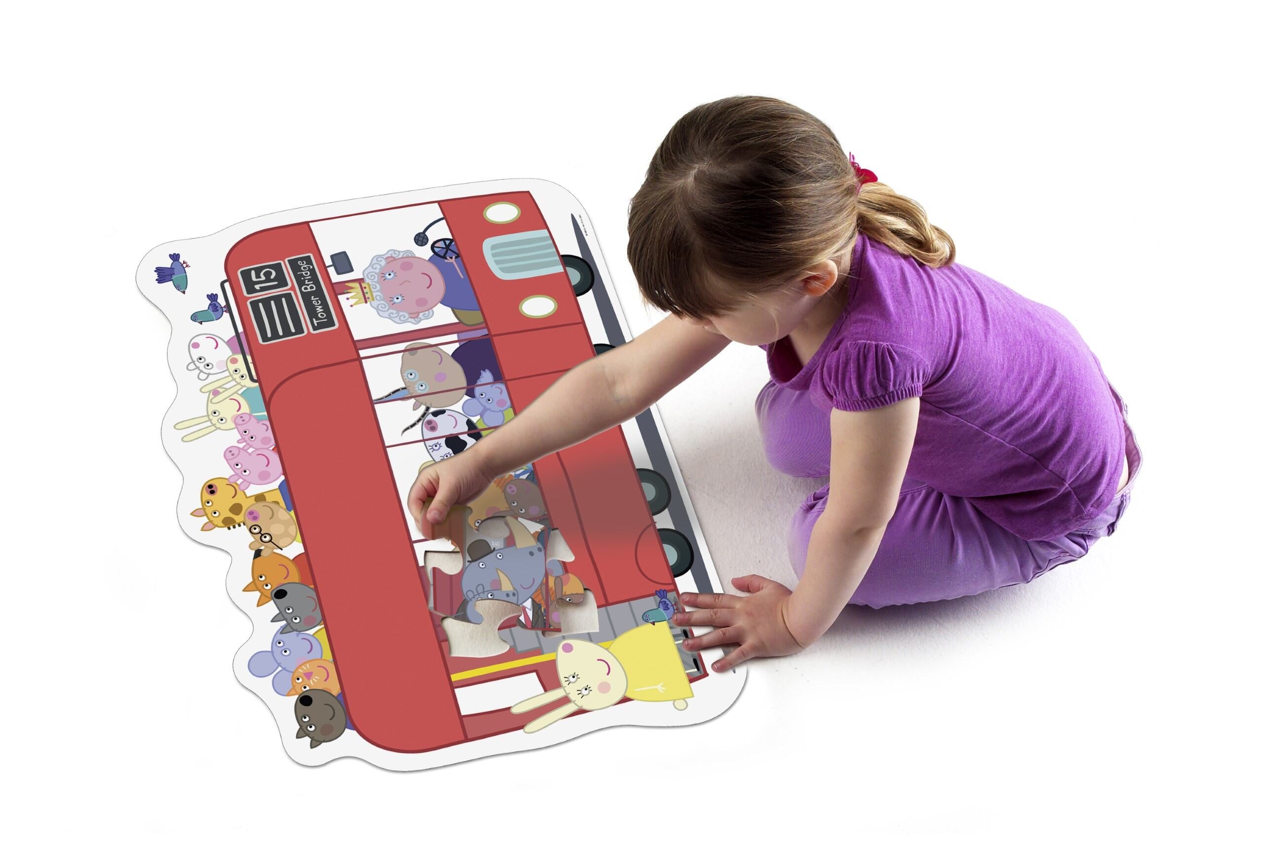 Peppa Pig London Bus Shaped Giant Floor Puzzle, 24pc