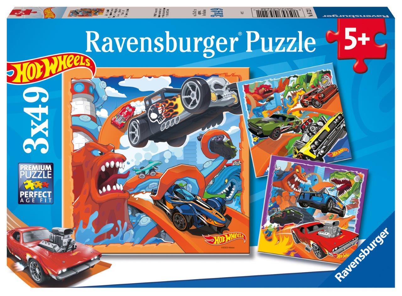 Ravensburger Hot Wheels 3x49 Piece Jigsaw Puzzle