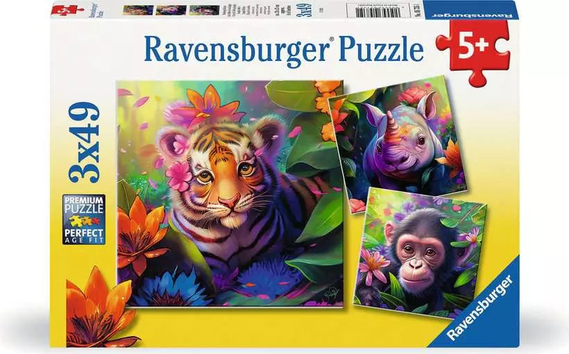 Ravensburger Jungle Babies 3x49 Piece Puzzle Set