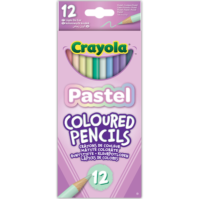 12 Pastel Coloured Pencils