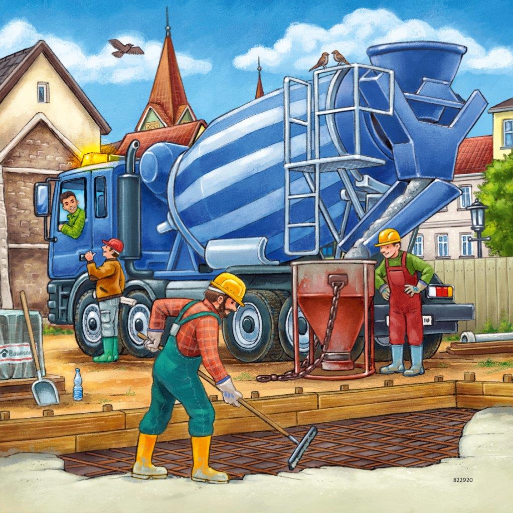 Ravensburger Large Construction Vehicles 3x49 Piece Jigsaw Puzzle