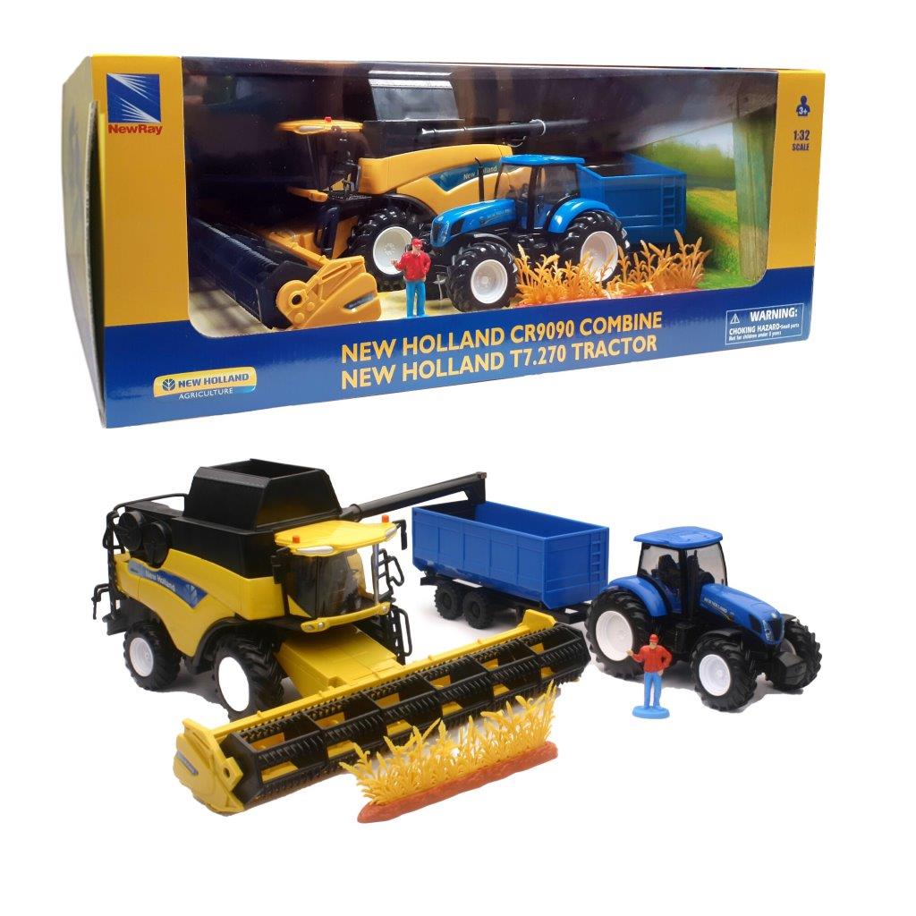 New Holland 1:32 Tractor And Harvester