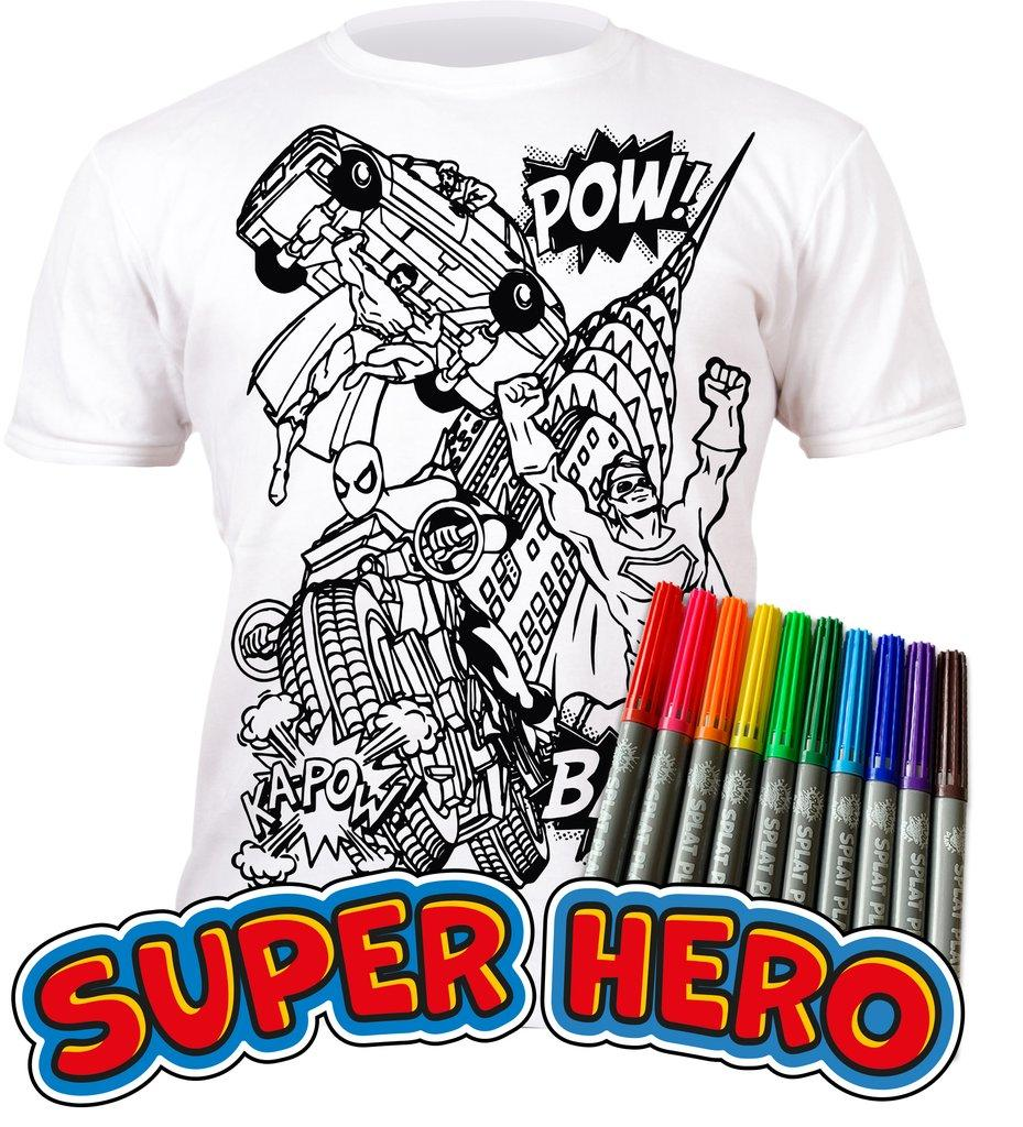Superhero Colour In T-Shirts