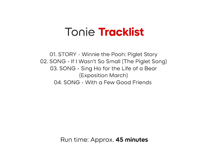 Tonies Disney Winnie the Pooh Piglet Audio Character