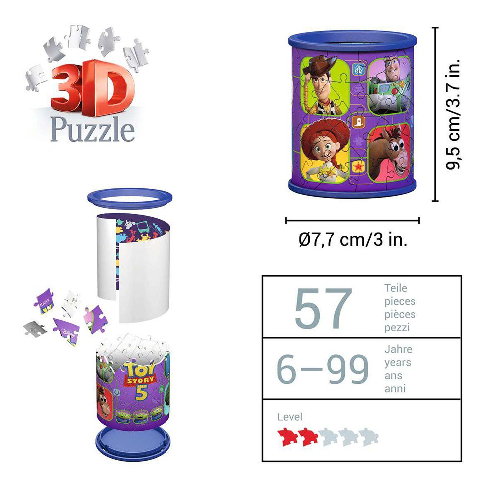 Ravensburger Disney Pixar Toy Story Pencil Cup 54 Piece 3D Jigsaw Puzzle