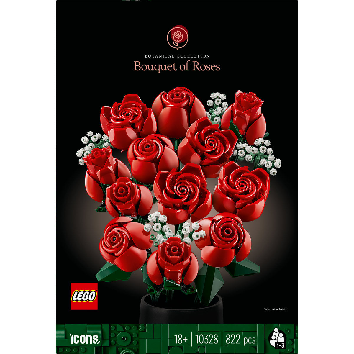 LEGO Icons Bouquet of Roses Flowers Set 10328 - Moons Toystore