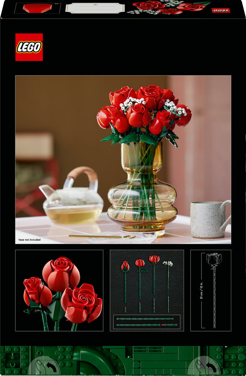 LEGO Icons Bouquet of Roses Flowers Set 10328 - Moons Toystore