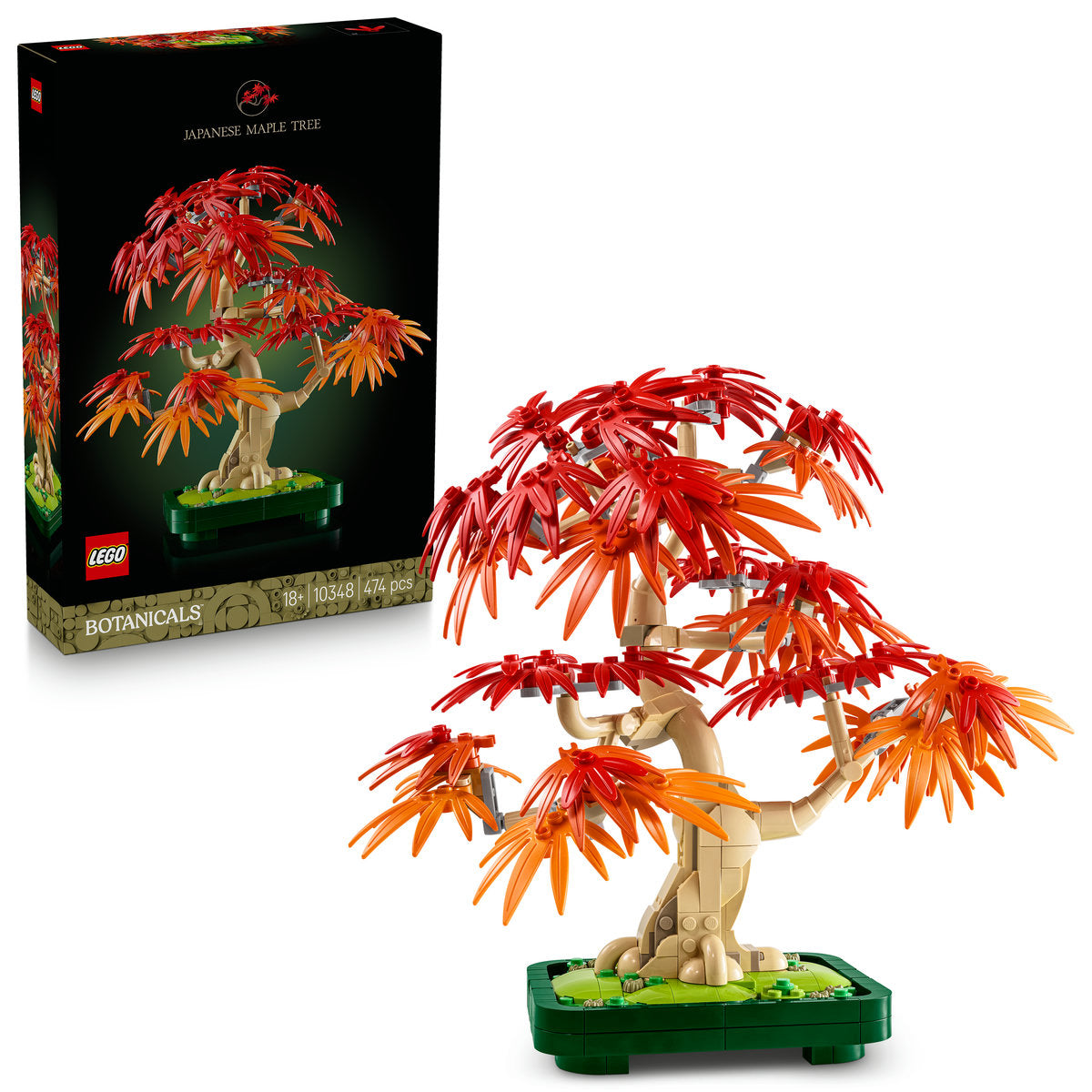 LEGO Botanicals Japanese Red Maple Bonsai Tree Plant Decor 10348