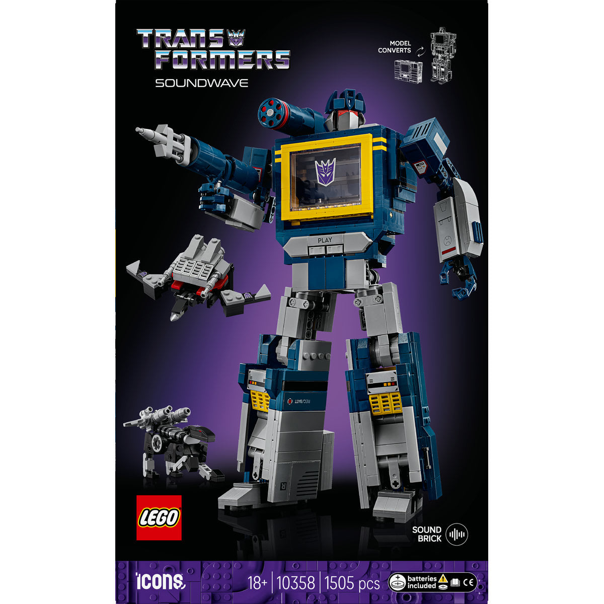 LEGO Icons Transformers: Soundwave Model Kit 10358