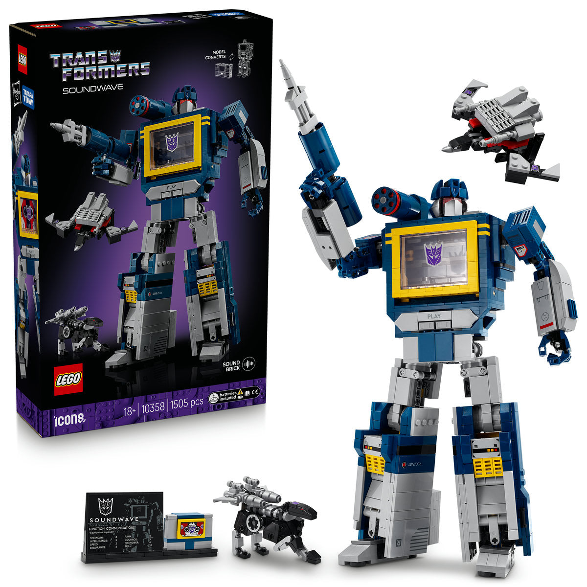LEGO Icons Transformers: Soundwave Model Kit 10358
