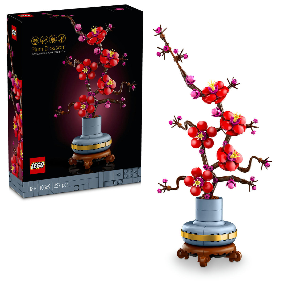 LEGO Icons Plum Blossom Flower, Home Decor Set 10369 - Moons Toystore