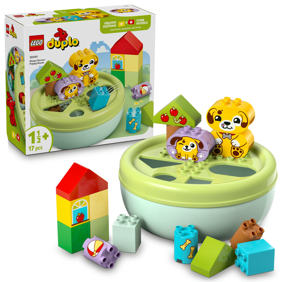 LEGO DUPLO My First Shape Sorter: Puppy House Toddler Learning Toy 10441