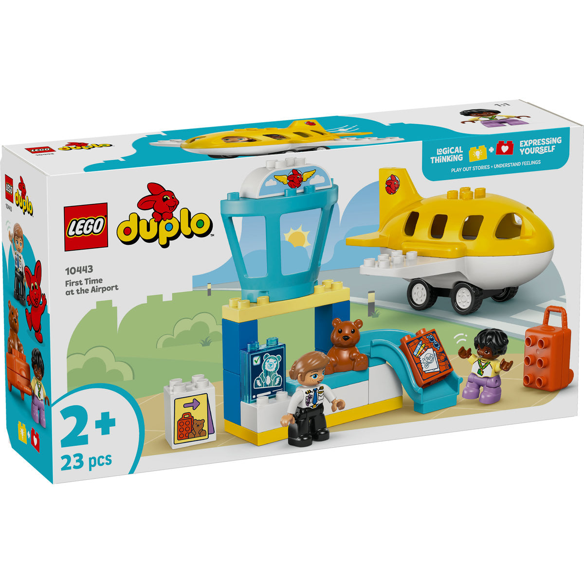 LEGO DUPLO Town First Time at the Airport Building Toy for Pretend Play 10443