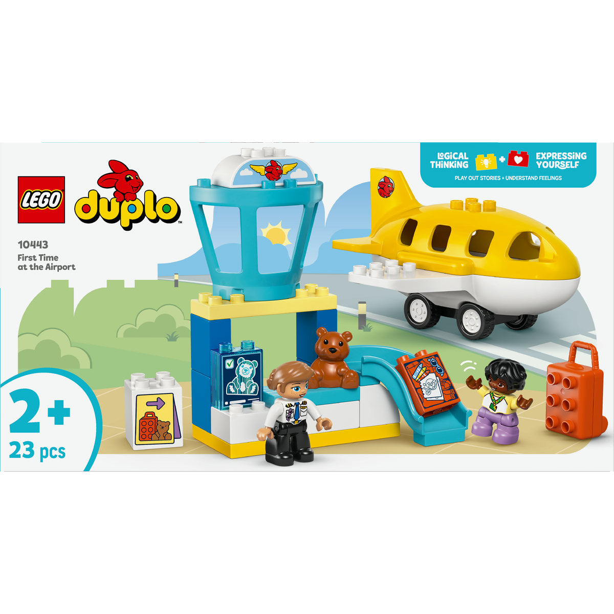 LEGO DUPLO Town First Time at the Airport Building Toy for Pretend Play 10443