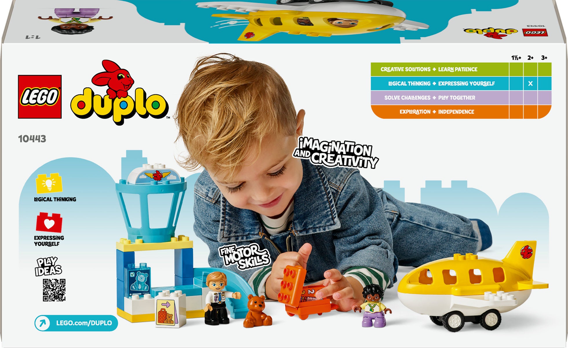 LEGO DUPLO Town First Time at the Airport Building Toy for Pretend Play 10443