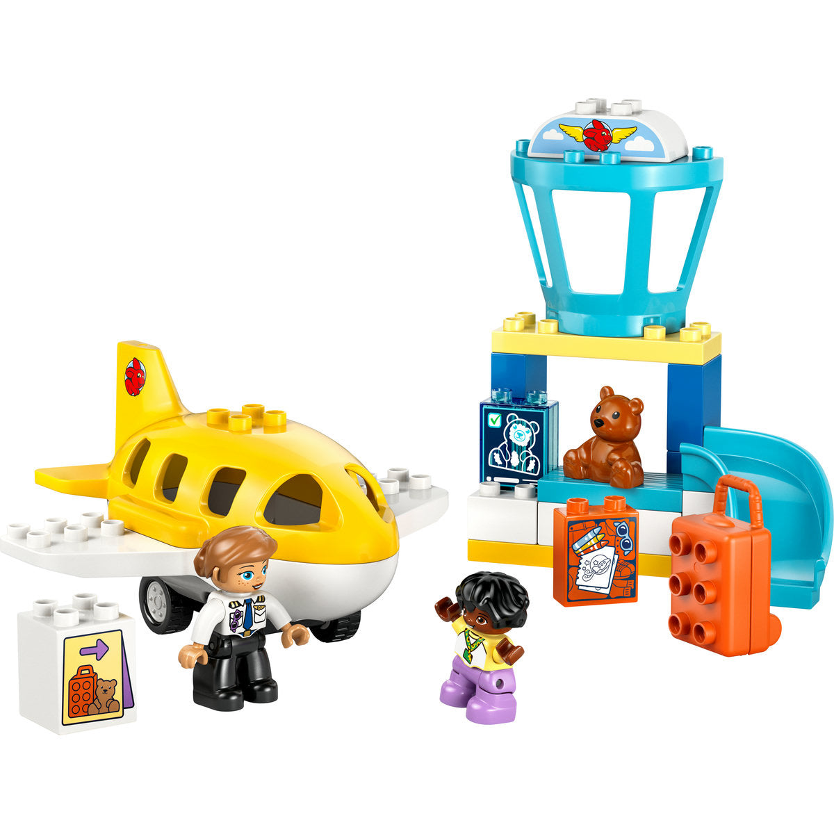 LEGO DUPLO Town First Time at the Airport Building Toy for Pretend Play 10443