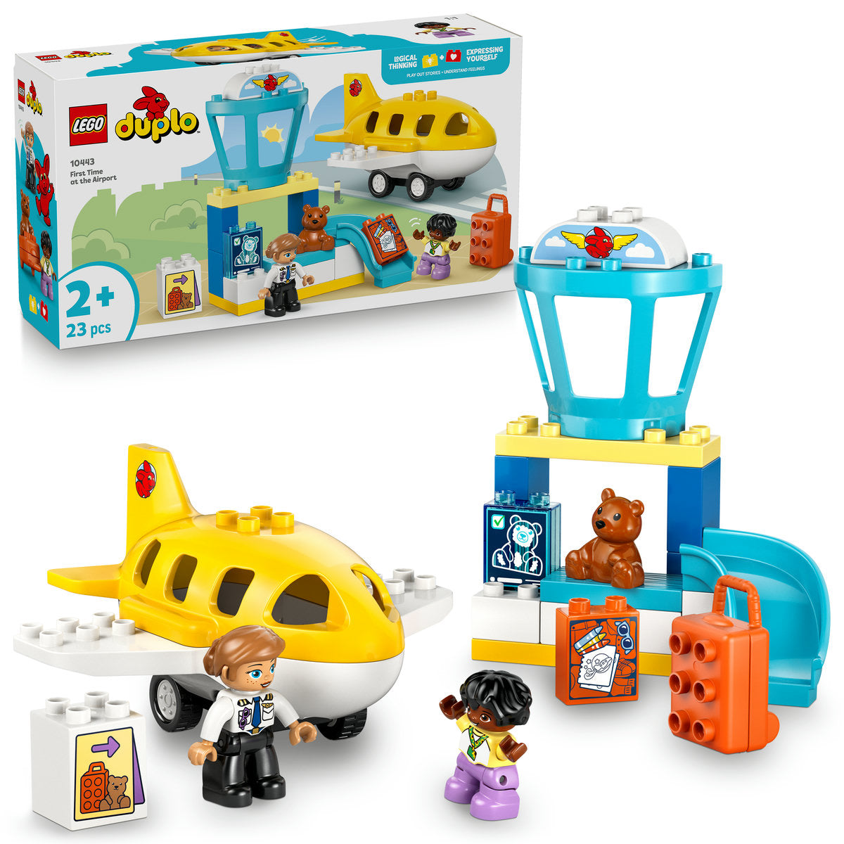 LEGO DUPLO Town First Time at the Airport Building Toy for Pretend Play 10443