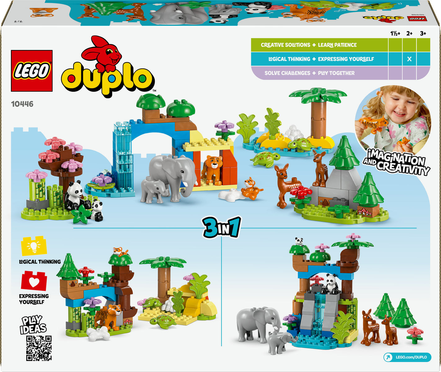 LEGO DUPLO 3in1 Wild Animal Families Toy Set 10446