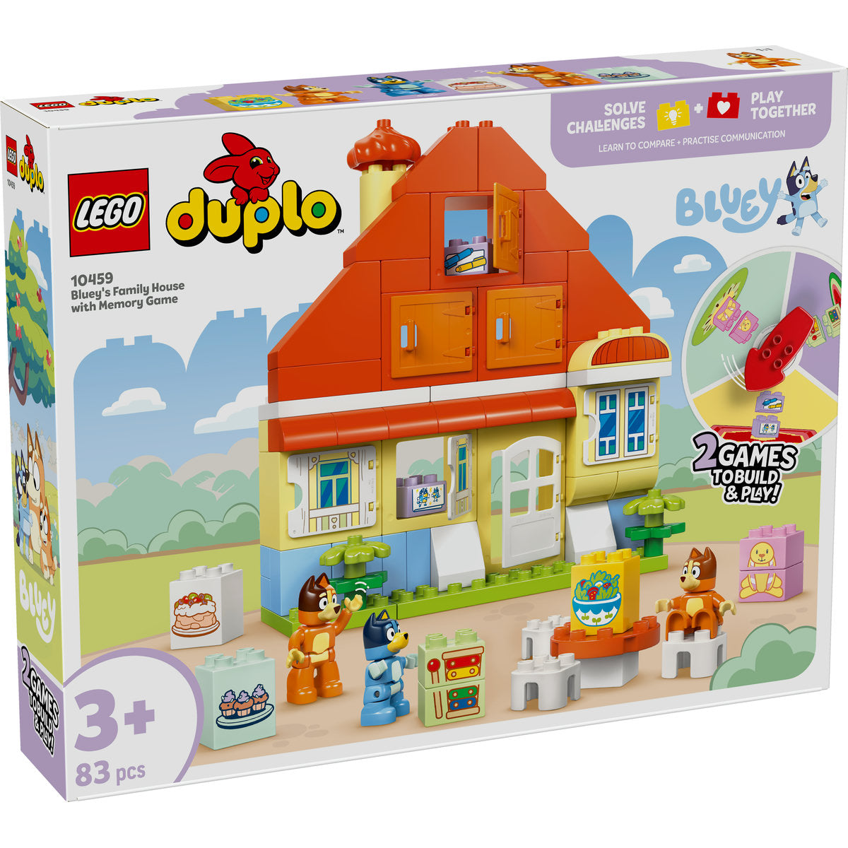 LEGO DUPLO Bluey: Bluey’s Family House with Memory Game 10459