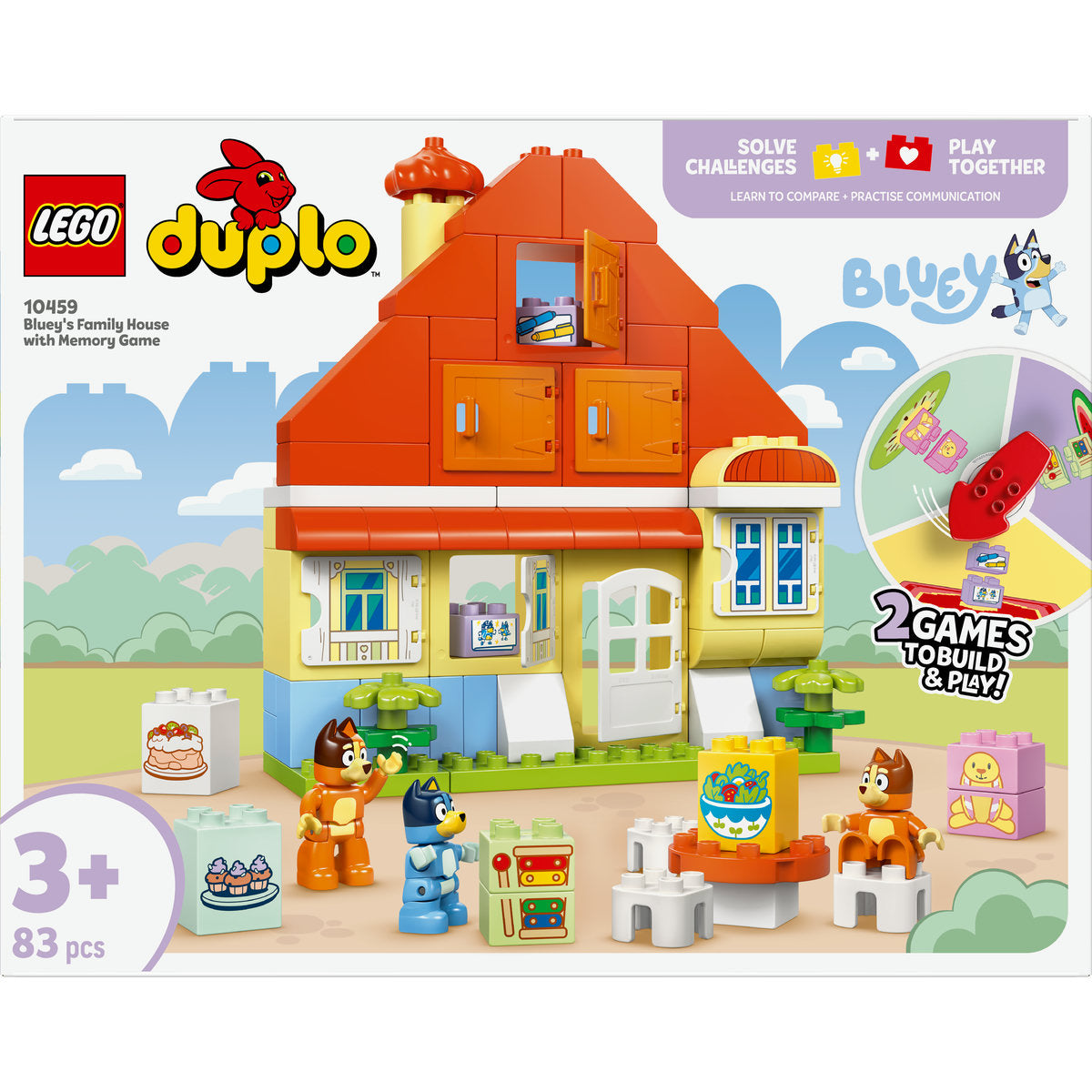 LEGO DUPLO Bluey: Bluey’s Family House with Memory Game 10459