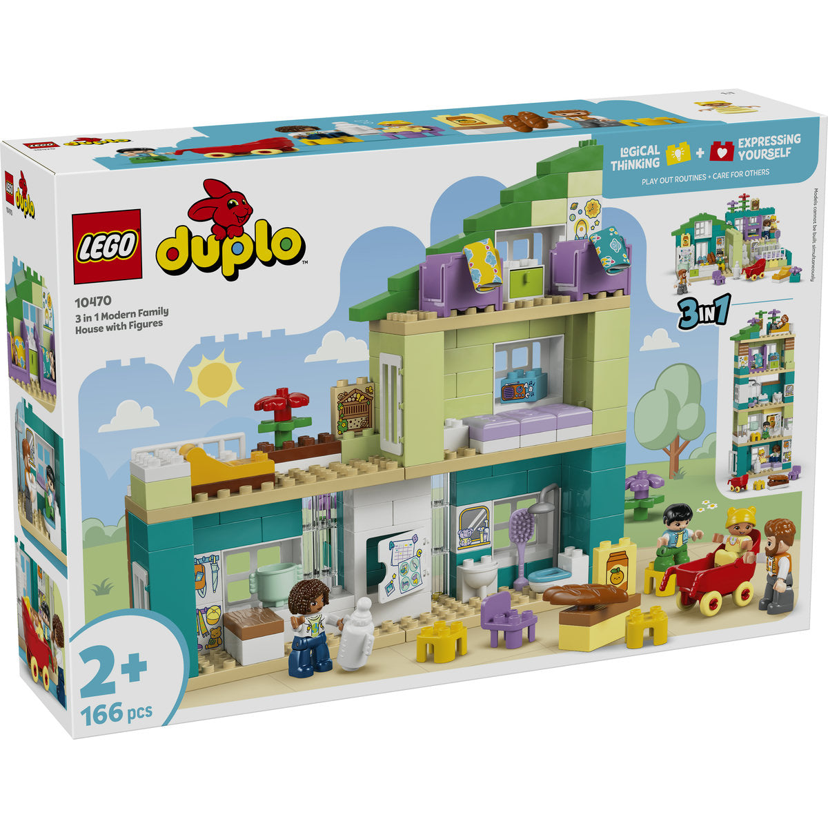 LEGO DUPLO 3 in 1 Modern Family House with Figures 10470