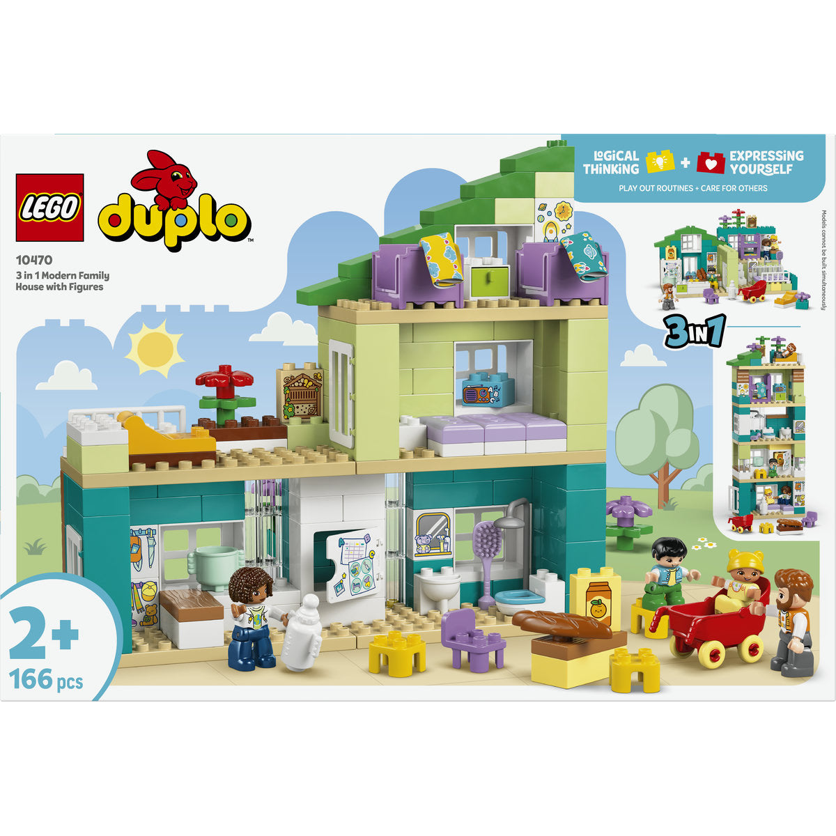 LEGO DUPLO 3 in 1 Modern Family House with Figures 10470