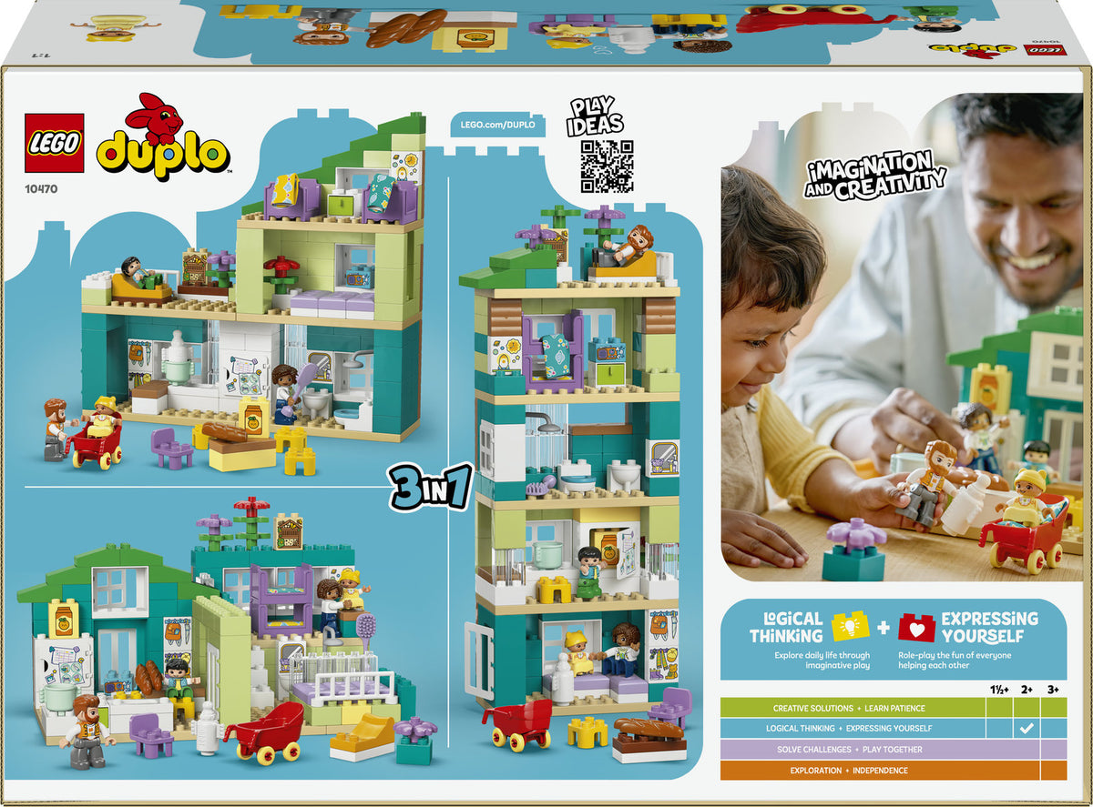 LEGO DUPLO 3 in 1 Modern Family House with Figures 10470