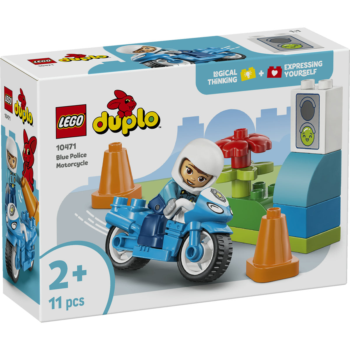 LEGO DUPLO Blue Police Motorcycle Toy 10471