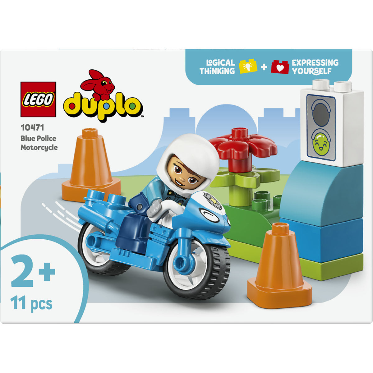 LEGO DUPLO Blue Police Motorcycle Toy 10471