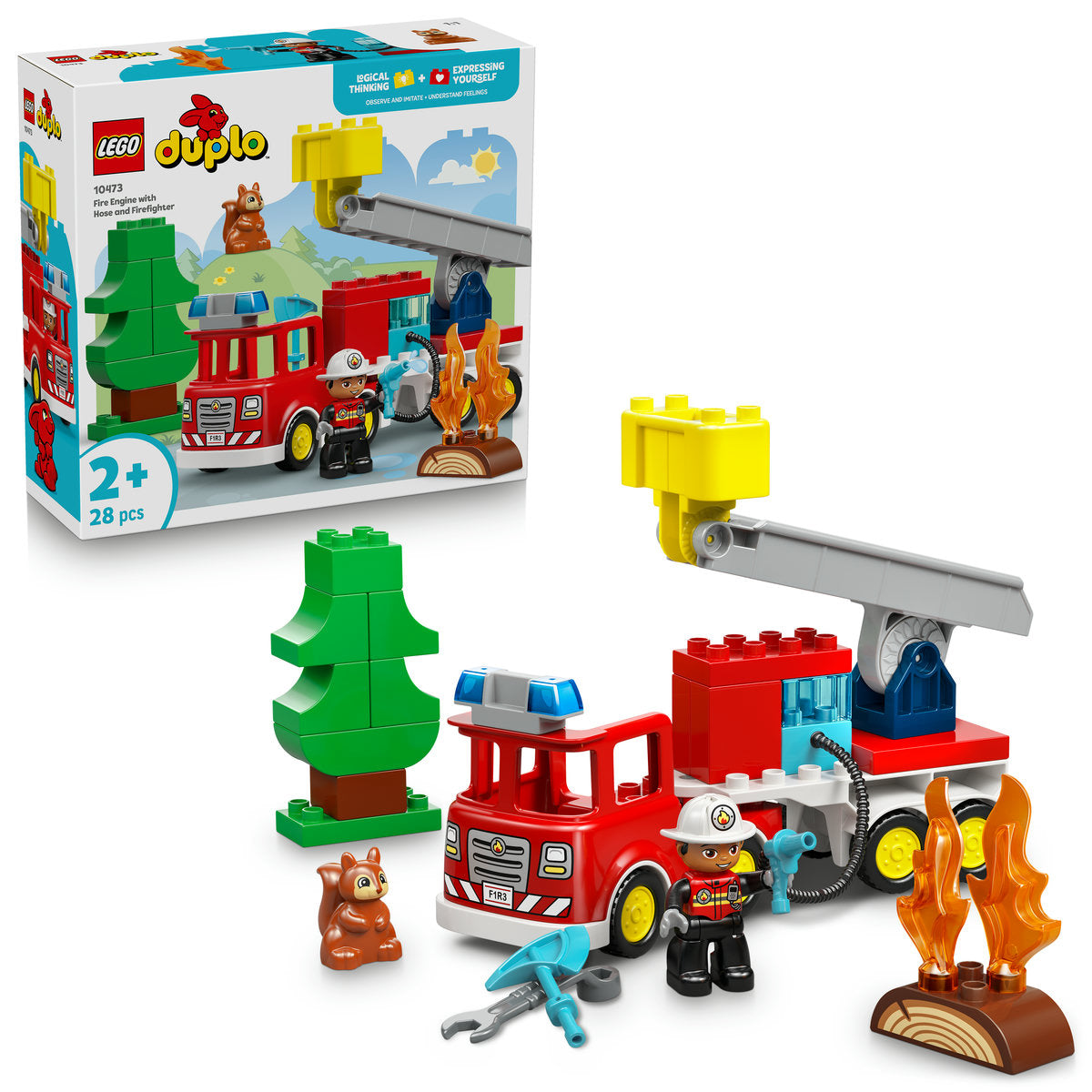 LEGO DUPLO Fire Engine with Hose and Firefighter 10473