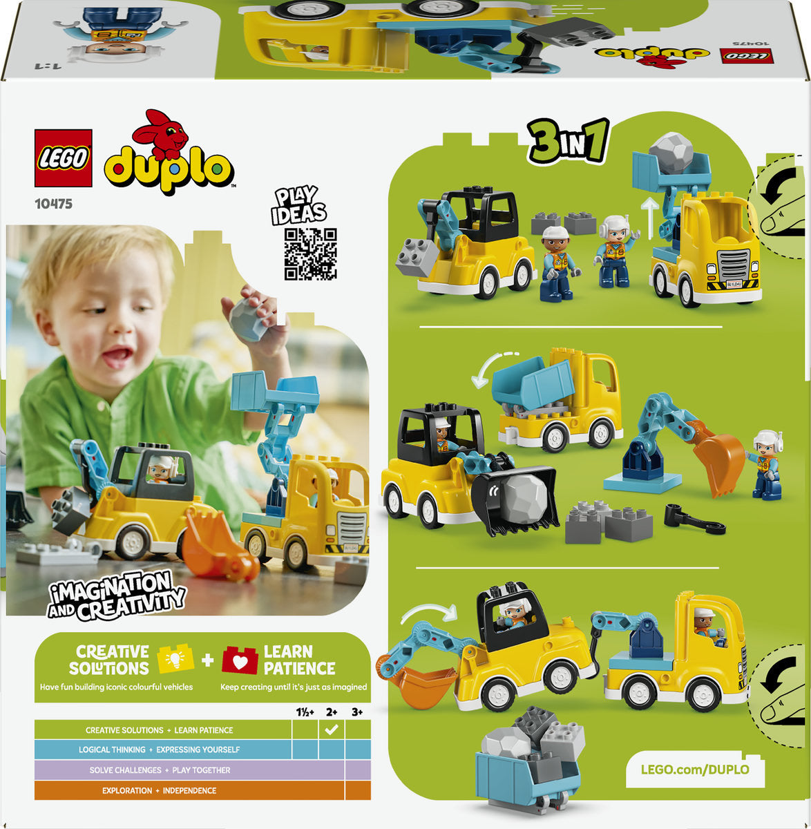LEGO DUPLO 3 in 1 Construction Vehicles 10475